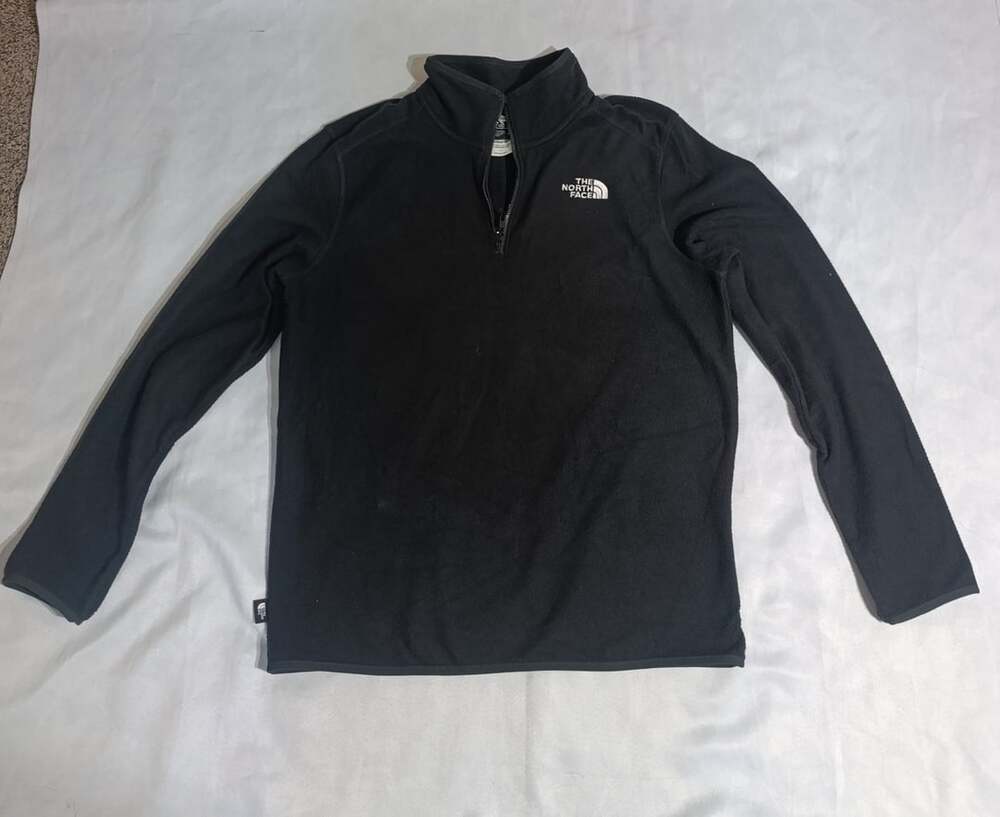 The North Face 1/4 Zip Fleece Pullover Size M Black